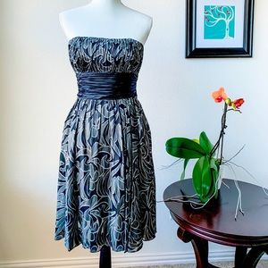 🍋 BCBG Max Azria Silver & Black Party Dress